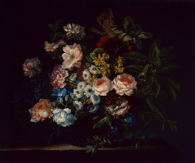 Růže, karafiáty, hyacinty a květiny (olej na plátně) od Jean Baptiste Monnoyer