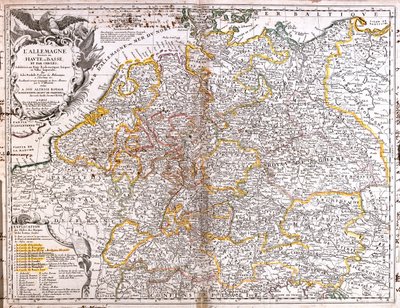Belgien, Niederlande, Deutschland, Polen (Woiwodschaft: Pommern, Westpommern, Lebus, Niederschlesien, Oppeln, Schlesien), Tschechische Republik, Österreich, Slowenien, Italien (Region: Friaul-Julisch Venetien, Nordvenetien, Trentino-Südtirol, Nordlombardei von Jean-Baptiste Nolin