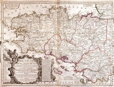 Bretaň, východ Pays-de-la-Loire, Francie od Jean Baptiste Nolin