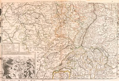 Frankreich (Region: Obere Normandie, Île-de-France, Champagne-Ardenne, Rhône-Alpes, Burgund, Auvergne, Centre), Belgien (südliche Wallonische Region), Luxemburg, Deutschland (Rheinland-Pfalz, Saarland, Baden-Württemberg), Schweiz (Kanton: Thurgau, Appenzel von Jean-Baptiste Nolin