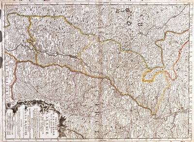 Deutschland (Bundesland: Saarland, Rheinland-Pfalz, Baden-Württemberg), Frankreich (Franche-Comté, Elsass, Lothringen), Schweiz (Kanton: Basel-Stadt) von Jean-Baptiste Nolin