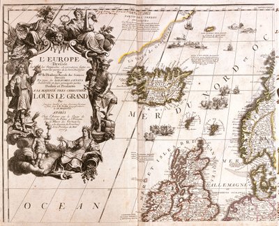 Ostrovy, Irsko a velká část Velké Británie (kromě jihu) od Jean-Baptiste Nolin