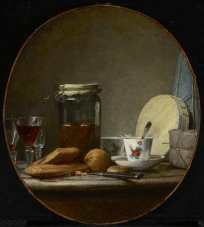 Sklenice meruněk od Jean-Baptiste Simeon Chardin