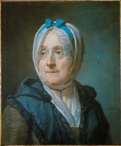 Madame Chardin, portrét ... od Jean-Baptiste Simeon Chardin