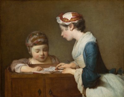 Malá školačka, po roce 1740 (olej na plátně) od Jean Baptiste Simeon Chardin