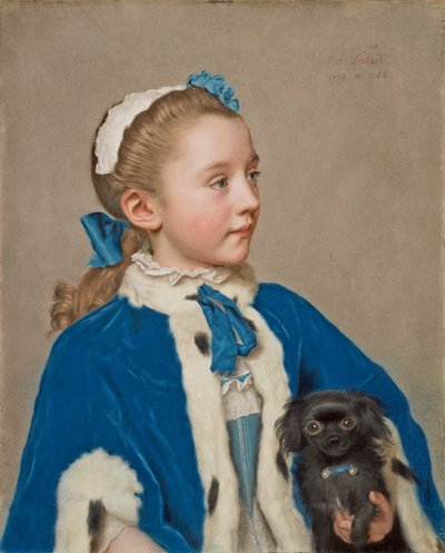 Portrét Marie Frederike van Reede-Athlone v sedmi letech od Jean-Étienne Liotard