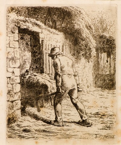 Muž s kolečkem od Jean Francois Millet