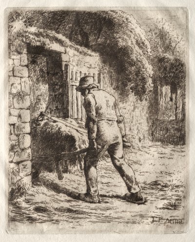 Sedlák s trakařem od Jean-Francois Millet