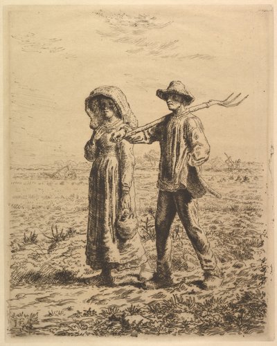 Rolníci jdoucí do práce od Jean-Francois Millet
