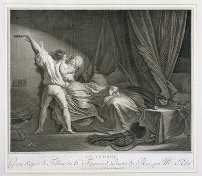 The Bolt, vyryl Maurice Blot (1753-1818), vydáno v Paříži (rytina) (tisk 37496) od Jean-Honore (after) Fragonard