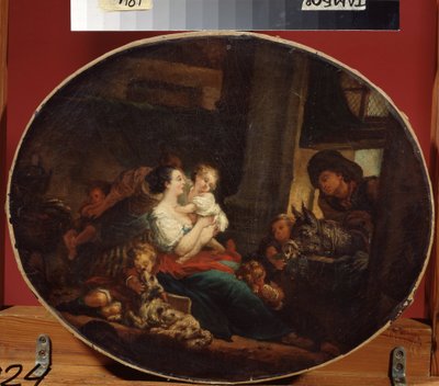 ""Šťastná rodina nebo šťastná plodnost"" (Šťastná rodina) Obraz Jean Honore Fragonard (1732-1806) 1773-1776 Oblastní galerie umění, Tambov Rusko od Jean Honore Fragonard