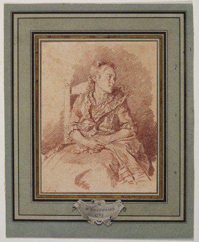 Mladá dívka sedící, 1785 od Jean Honore Fragonard