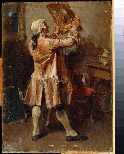 Milovník malování. (Milovník malování). Obraz Ernest Jean Louis Meissonier (1815-1891). Olej na dřevě, francouzské umění. Regionální muzeum umění, Černigov od Jean Louis Ernest Meissonier