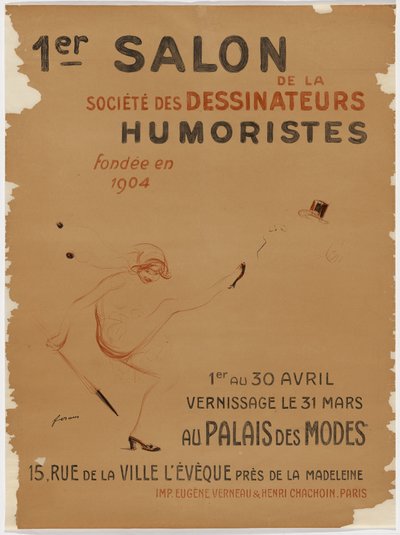 „1. salon humoristů, Palác módy“ (První výstava humoristů, Palác stylu) od Jean-Louis Forain
