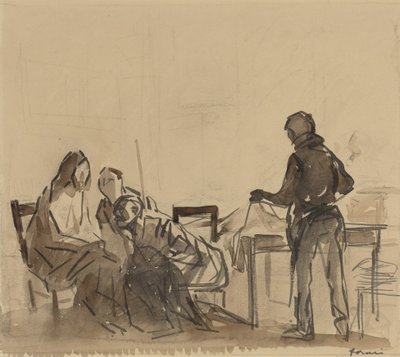 Před repastem v Emauzích od Jean-Louis Forain