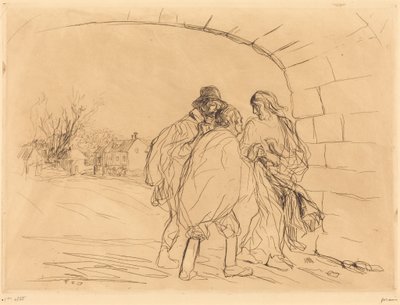 Setkání pod obloukem (první deska) od Jean-Louis Forain