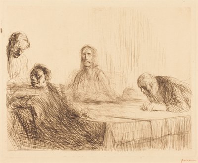 Večeře v Emauzích (druhá deska) od Jean-Louis Forain
