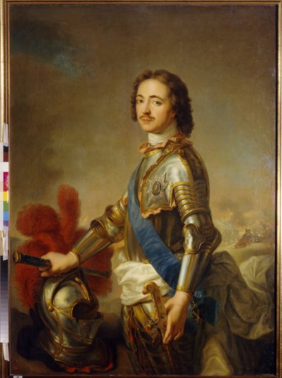 Portrét Petra 1. velkého (1672-1725) cara Ruska od Jean Marc Nattier