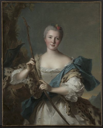 Portrét ženy jako Diana od Jean-Marc Nattier