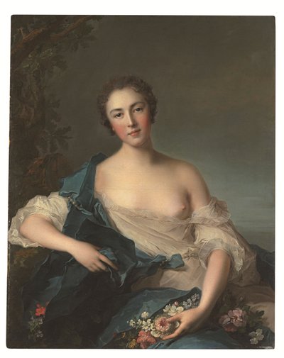 Portrét ženy jako Flora od Jean Marc Nattier