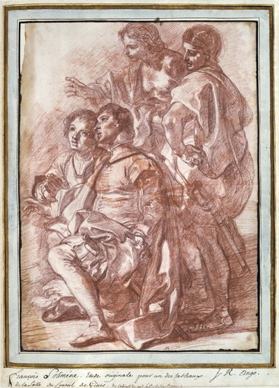 Přistání Kryštofa Kolumba v Americe 1494 (červená pastelka) od Jean Robert Ango