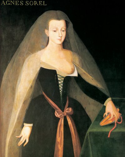 Portrét Agnès Sorel (malba) od Jean (after) Fouquet