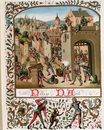 Plenění Aalstu (vlámská Belgie), středověk od Jean (after) Froissart