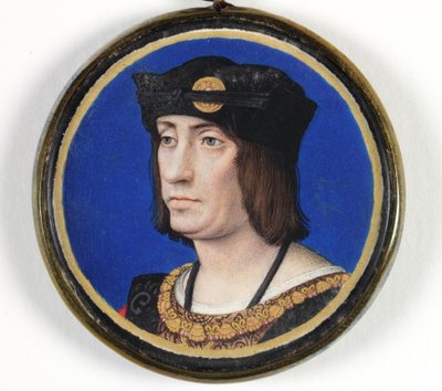 Francouzský král Ludvík XII. (akvarel a tělová barva na pergamenu) od Jean (attr.to) Perreal