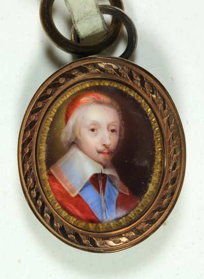 Armand-Jean Du Plessis, kardinál, Duc De Richelieu (smalt) od Jean (school of) Petitot