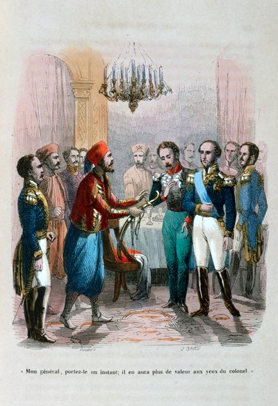 Setkání mezi Ibrahimem Pachou a plukovníkem Faudoou, Egypt, 1828 1847 od Jean Adolphe Beauce