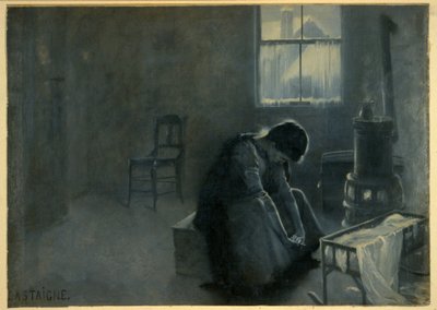 Byla tuhá zima, hospode. 1893 (barevná litografie) od Jean Alexandre Michel Andre Castaigne