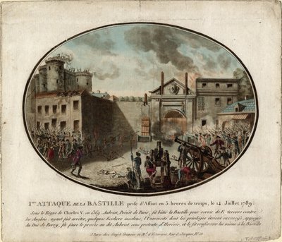 Útok na Bastille dne 14. července 1789, 1789 od Jean Alexis Cornu