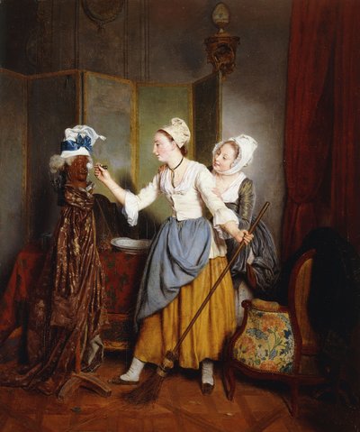 Oblékání manekýna; Manekýnova toaleta, 1835 od Jean Alphonse Roehn