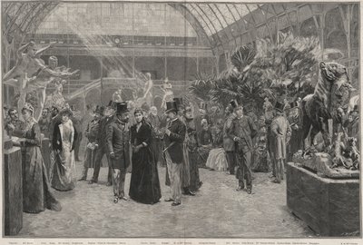 Den zahájení Societe nationale des beaux-arts v Palais des Champs-Elysees v Paříži od Jean Andre after Rixens