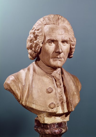 Busta Jeana-Jacquese Rousseaua (1712-78) (terakota) od Jean Antoine Houdon