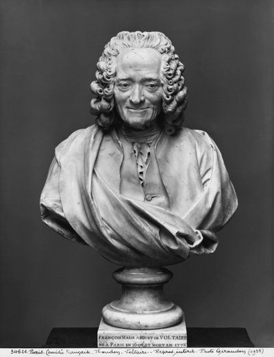 Busta Voltaira (mramor) od Jean Antoine Houdon