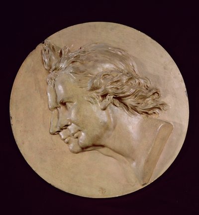 Medailon zobrazující Josepha (1740-1810) a Etienna Montgolfiera (1745-99) od Jean Antoine Houdon