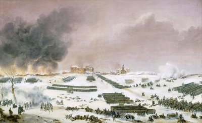 Tažení Pruska a Polska (1806-1807) - Simeon Jean Antoine Fort (1793-1861): Bitva u Eylau, útok na hřbitov 7. února 1807, Musee de la Histoire de France, Chateau de Versailles od Jean Antoine Simeon Fort