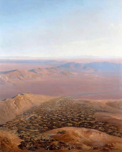 Panoramatický pohled na zajetí Smaly Abd El-Kadera, 16. května 1843 od Jean Antoine Simeon Fort