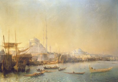 Rozsáhlý pohled na Konstantinopol a Zlatý roh, 1840 od Jean Antoine Theodore Gudin