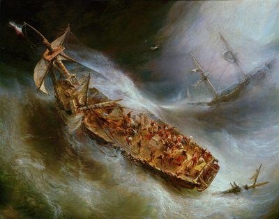 Smlouva o oddanosti kapitána Desse z Bordeaux holandské lodi Columbus od Jean Antoine Theodore Gudin