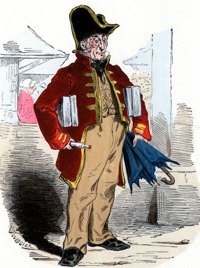 Muž prodávající kolínskou vodu od Jean Antoine Valentin Foulquier