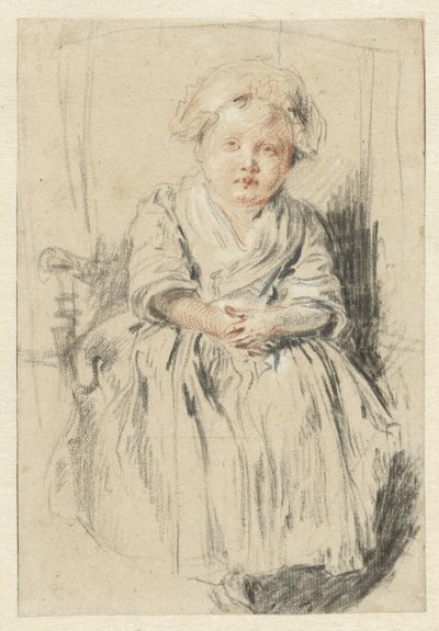 Dítě sedí v židli od Jean Antoine Watteau