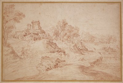 Krajina se zámkem, 1716-18 od Jean Antoine Watteau