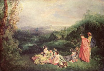 Peaceful Love c.1718-19 od Jean Antoine Watteau