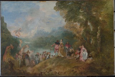 Pouť do Cythery Nalodění pro Cytheru, 1717 od Jean Antoine Watteau