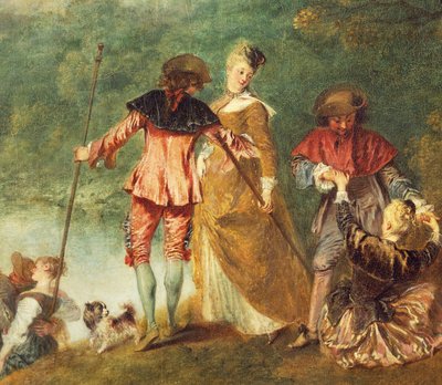 Pouť na ostrov Cythera, známá jako Embarkation for Cythera (Cythere) od Jean Antoine Watteau