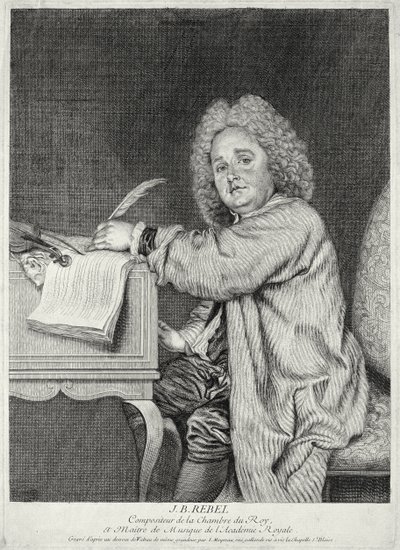 Portrét Jean-Ferryho rebela (1666-1747) vyrytý Moyreauem od Jean Antoine Watteau