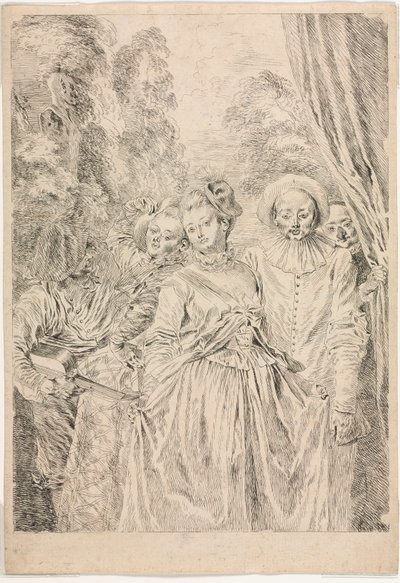 Šaty jsou italské, 1715-16. od Jean Antoine Watteau
