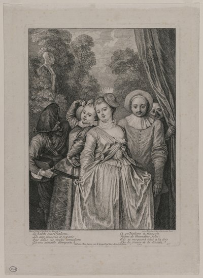 Šaty jsou italské, 1715-1716. od Jean Antoine Watteau
